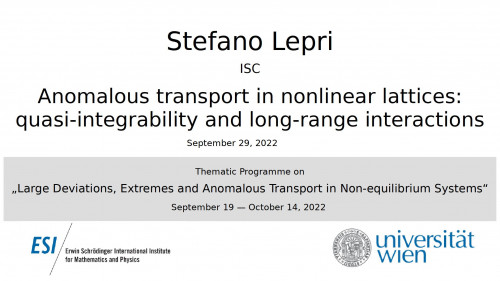 Preview of Stefano Lepri - Anomalous transport in nonlinear lattices: quasi-integrability and long-range interactions