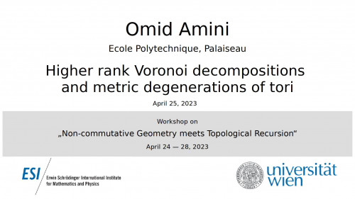 Preview of Omid Amini - Higher rank Voronoi decompositions and metric degenerations of tori