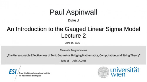Preview of Paul Aspinwall - An Introduction to the Gauged Linear Sigma Model, Lecture 2