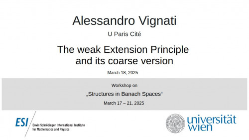 Preview of Alessandro Vignati - The weak Extension Principle and its coarse version