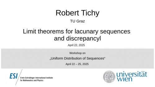Preview of Robert Tichy - Limit theorems for lacunary sequences and discrepancy