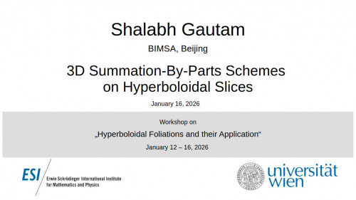 Preview of Shalabh Gautam - 3D Summation-By-Parts Schemes on Hyperboloidal Slices