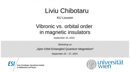 Preview of Liviu Chibotaru - Vibronic vs. orbital order in magnetic insulators