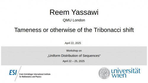 Preview of Reem Yassawi - Tameness or otherwise of the Tribonacci shift