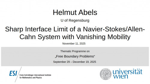 Preview of Helmut Abels - Sharp Interface Limit of a Navier-Stokes/Allen-Cahn System with Vanishing Mobility