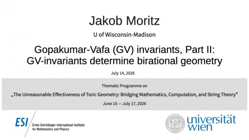 Preview of Jakob Moritz - Gopakumar-Vafa (GV) invariants, Part II: GV-invariants determine birational geometry