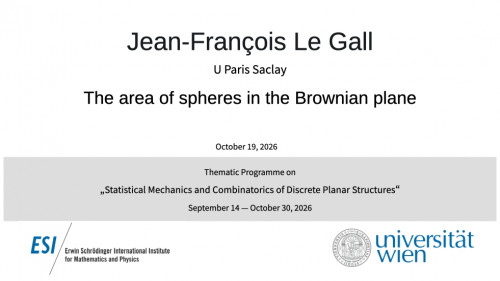 Preview of Jean-François Le Gall - The area of spheres in the Brownian plane