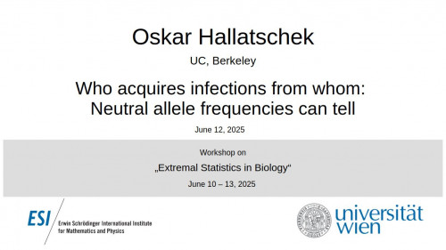 Preview of Oskar Hallatschek - Who acquires infections from whom: Neutral allele frequencies can tell