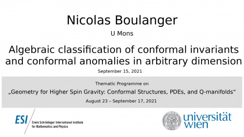 Preview of Nicolas Boulanger - Algebraic classification of conformal invariants and conformal anomalies in arbitrary dimension