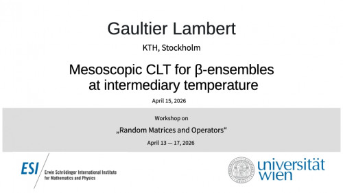 Preview of Gaultier Lambert - Mesoscopic CLT for β-ensembles at intermediary temperature