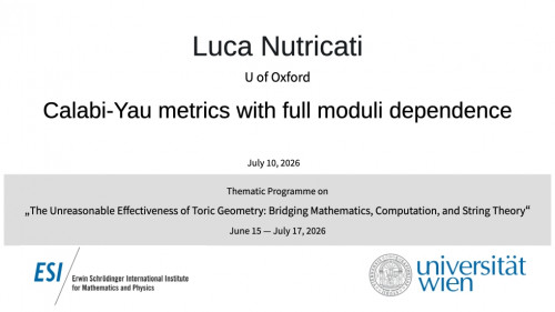 Preview of Luca Nutricati - Calabi-Yau metrics with full moduli dependence