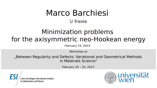 Preview of Marco Barchiesi - Minimization problems for the axisymmetric neo-Hookean energy