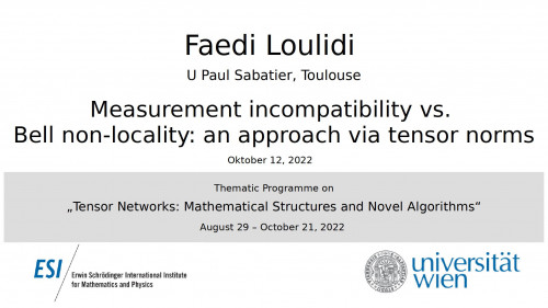 Preview of Faedi Loulidi - Measurement incompatibility vs. Bell non-locality: an approach via tensor norms