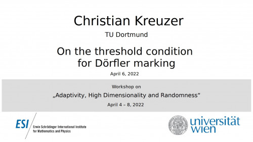 Preview of Christian Kreuzer - On the threshold condition for Dörfler marking