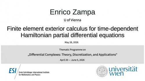 Preview of Enrico Zampa - Finite element exterior calculus for time-dependent Hamiltonian partial differential equations