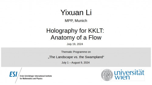 Preview of Yixuan Li - Holography for KKLT: Anatomy of a Flow