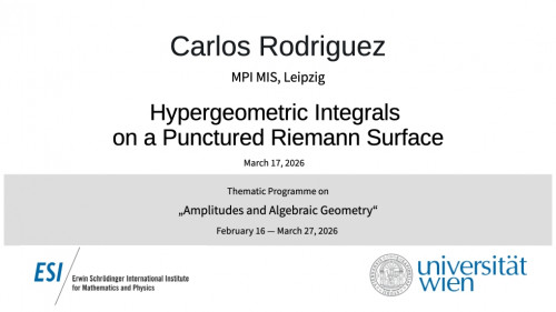 Preview of Carlos Rodriguez - Hypergeometric Integrals on a Punctured Riemann Surface