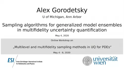 Preview of Alex Gorodetsky - Sampling algorithms for generalized model ensembles in multifidelity uncertainty quantification
