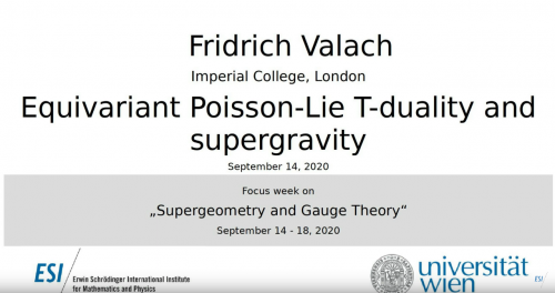 Preview of Fridrich Valach - Equivariant Poisson-Lie T-duality and supergravity