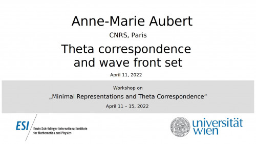 Preview of Anne-Marie Aubert - Theta correspondence and wave front set