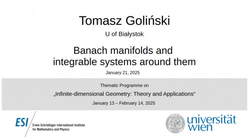 Preview of Tomasz Goliński - Banach manifolds and integrable systems around them