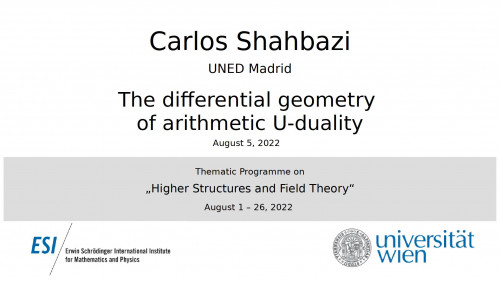 Preview of Carlos Shahbazi - The differential geometry of arithmetic U-duality