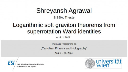 Preview of Shreyansh Agrawal - Logarithmic soft graviton theorems from superrotation Ward identities