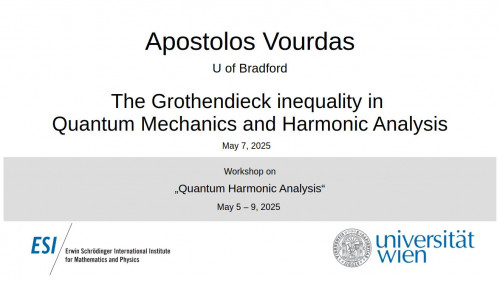 Preview of Apostolos Vourdas - The Grothendieck inequality in Quantum Mechanics and Harmonic Analysis