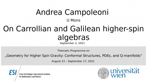 Preview of Andrea Campoleoni - On Carrollian and Galilean higher-spin algebras