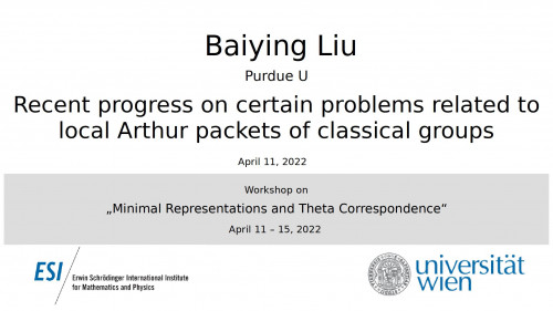 Preview of Baiying Liu - Recent progress on certain problems related to local Arthur packets of classical groups
