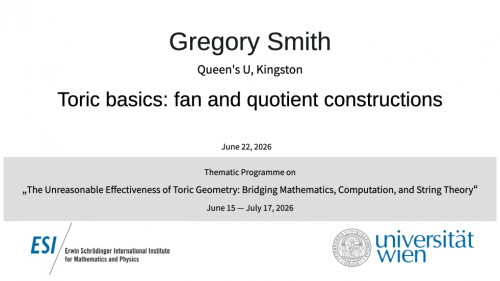 Preview of Gregory Smith - Toric basics: fan and quotient constructions