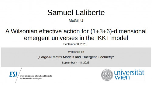 Preview of Samuel Laliberte - A Wilsonian effective action for (1+3+6)-dimensional emergent universes in the IKKT model