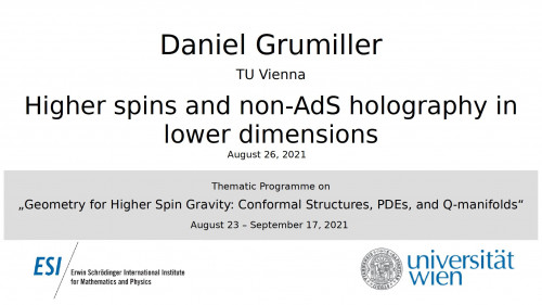 Preview of Daniel Grumiller - Higher spins and non-AdS holography in lower dimensions