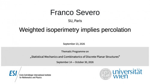 Preview of Franco Severo - Weighted isoperimetry implies percolation