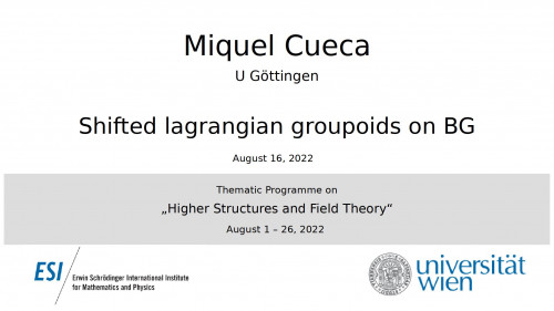 Preview of Miquel Cueca - Shifted lagrangian groupoids on BG