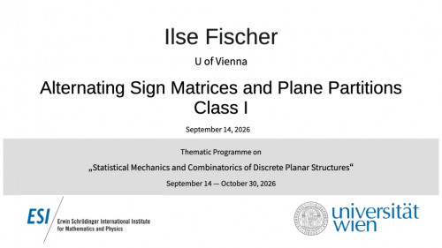Preview of Ilse Fischer - Alternating Sign Matrices and Plane Partitions, Class I