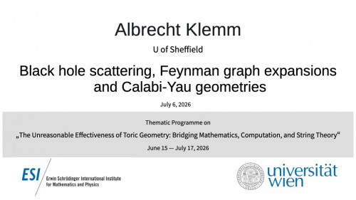 Preview of Albrecht Klemm - Black hole scattering, Feynman graph expansions and Calabi-Yau geometries