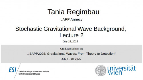 Preview of Tania Regimbau - Stochastic Gravitational Wave Background, Lecture 2