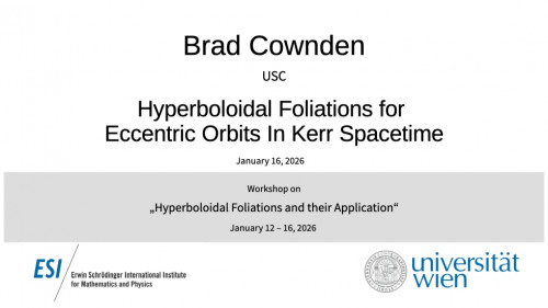 Preview of Brad Cownden - Hyperboloidal Foliations for Eccentric Orbits In Kerr Spacetime