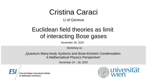 Preview of Cristina Caraci - Euclidean field theories as limit of interacting Bose gases