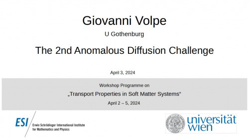 Preview of Giovanni Volpe - The 2nd Anomalous Diffusion Challenge