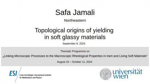 Preview of Safa Jamali - Topological origins of yielding in soft glassy materials