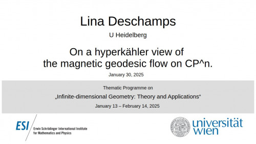 Preview of Lina Deschamps - On a hyperkähler view of the magnetic geodesic flow on CP^n.