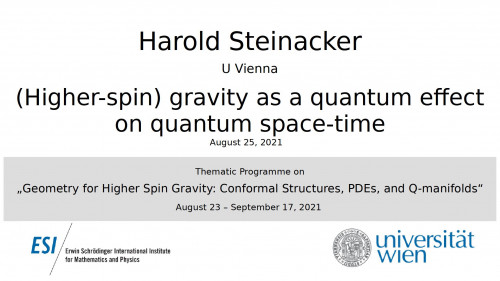 Preview of Harold Steinacker - (Higher-spin) gravity as a quantum effect on quantum space-time