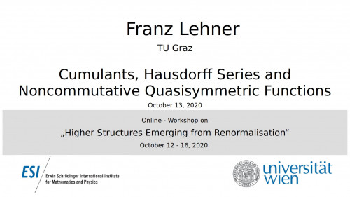Preview of Franz Lehner - Cumulants, Hausdorff Series and Noncommutative Quasisymmetric Functions