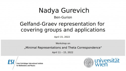 Preview of Nadya Gurevich - Gelfand-Graev representation for covering groups and applications.