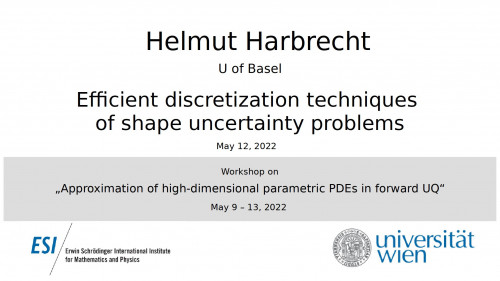 Preview of Helmut Harbrecht - Efficient discretization techniques of shape uncertainty problems