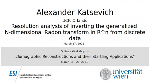 Preview of Resolution analysis of inverting the generalized N-dimensional Radon transform in R^n from discrete data