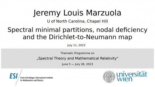 Preview of Jeremy Louis Marzuola - Spectral minimal partitions, nodal deficiency and the Dirichlet-to-Neumann map