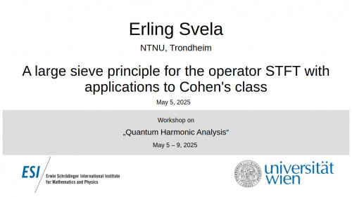 Preview of Erling Svela - A large sieve principle for the operator STFT with applications to Cohen's class